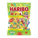 Haribo Worms Fizz Sour Sensation Gummy 160g (Halal)