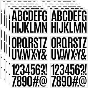 YNHAY 480 Pcs Waterproof 3" Vinyl Alphabet & Number Stickers - Self-Adhesive for Mailboxes, Windows, Doors, Signs, Vehicles & More, Black