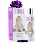 Bold Uniq Purple Shampoo for Blonde Hair - Toning Shampoo for Blonde, Platinum, Bleached, Grey, Ash, and Silver Hair - Eliminates Brassy, Yellow Tones - Vegan, Paraben & Sulphate Free - 237 ml/8 Fl Oz