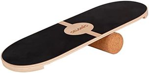 Selonis Balance Board For Adults And Kids Wooden Roller Board Gymnastics Training And Coordination Exercises Fitness Yoga Stability Sport Physiotherapy Workout - Available With Mat And Without Mat