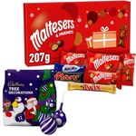 Maltesers & Friends Chocolate Large Christmas Selection Box 207g and Chocolate Tree Bauble Decorations Bag 72g | Chocolate Hamper | Chocolate Gifts for Women and Kids