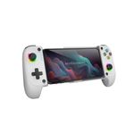 MARSGAMING MGPX: Bluetooth 5.0 2in1 Gamepad, RGB Neon, Dual Vibration, Turbo Function, Smartphone Holder up to 6.8", Controller PC, Android, iOS, and Console Compatibility, USB-C and Case, White