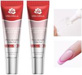 UNA GELLA Nail Glue Gel for Clear Press On Nails Tips, Solid Gel X Nail Glue for Clear Acrylic Nail Tips, 2Pcs 20ml Adhesive Super Strong Bond Soft Nail Glue Gel UV Curing Light Needed