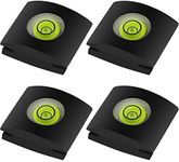 4Pack Camera Hot Shoe Cover with Bubble Spirit Level for Canon Nikon Panasonic Fujifilm Olympus Pentax Sigma DSLR/SLR/Evil Camera