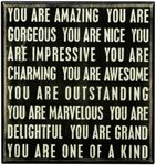 Primitives by Kathy Classic Box Sign, 9 x 9.5-Inches, You are Amazing