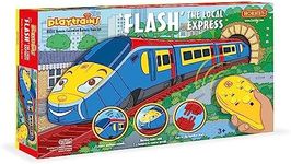 Hornby Playtrains 'Flash' The Local Express Remote Controlled Battery Train Set - Kids Toy Train Sets for Ages 3+, Childrens Mini Model Trains, Includes: Playtrain, Railway Tracks, Control