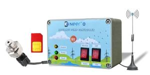 NEER 4G Mobile Pump Controller for 1 & 3 Phase Pumps, Manage your irrigation from anywhere-anytime by KrishiVerse App (With Pressure Sensor)