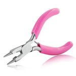 SPEEDWOX 3 Inch Mini Pliers Mini Round Nose Pliers with Cutter Wire Looping Pliers Looper Pliers for Jewelry Making Wire Bending Pliers Jewelry Pliers Tool Tiny Pliers Micro Round Pliers Small Pliers