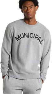 Municipal Men's M.OG-330 Crew, Athletic Gray/Black, X-Large