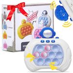 Dazmers Electronic Pop it Game - Puzzle Pop Fidget Game(Blue Spaceman) - Quick, Lighted Fidget Popper with Sounds - Stress-Reliever and On-The-Go Sensory Entertainment - 4.7Lx2.4Wx5.1H-Inch