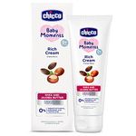 Chicco Baby Moments Rich Cream for Newborn Babies with Shea & Jojoba Butter, 100g| Rich Moisturization and Dryness Prevention |Dermatologically Tested |Phenoxyethanol, Parabens & Lauryl sulphates free