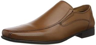 Thomas Crick Men's 'Moray' Slip-on Shoes, Classic, Timeless and Durable Formal Shoes with a Smart and Sleek Upper, Crafted with Premium Quality Leather (Black/Tan)