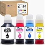 Printers Jack Compatible Canon GI-20 GI20 Refill Ink Bottles Kit for Canon PIXMA G5020 G6020 G7020 MegaTank Printers