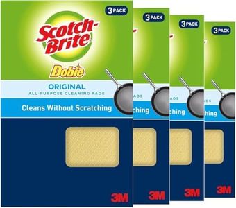 Scotch-Brite Dobie All Purpose Pads, 3Count (Pack Of 4) Total 12 Pads