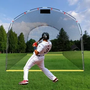Doublehorse Baseball Batting Cage- 13 X 10 X 8 Portable Softball Heavy Duty Netting for Outdoor Indoor Backyard Hitting Practice Training by Youth Adult Complete Kit