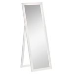 HOMCOM 58" x 20" Full Length Mirror, Floor Standing Mirror, Rectangular Full Body Mirror for Bedroom, Living Room, White