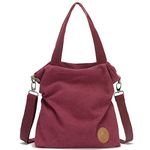 Myhozee Women Canvas Handbag Shoulder Bag-Vintage Top Handle Hobos Shopping Cross Body bag Tote Casual multifunction Bags