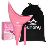 Female Urination Device, Female Urinal Silicone Funnel Urine Cups Portable Urinal for Women Standing Up to Pee Funnel Reusable Women Pee Funnel, Outdoor, Activities, Camping, Travel(pink)