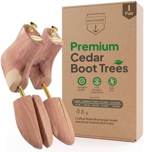 HOUNDSBAY Boot Trees, Cedar Boot Tree for Men, Shoe Tree for Boots, Boot Stretcher & Shaper, Brown, Men's XLarge = 11.5-13 US