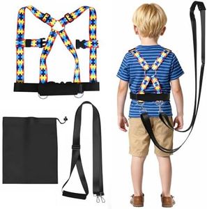 Topdatry Walking Safety Harness for Older Kids 3–12 Years, Adjustable Leash Vest for Special Needs, Autism, ADHD, with Strong Grab Handle for Public and Outdoor Safety