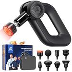 Bob and Brad D6 Ultra Massage Gun with Infrared Heating Head, Deep Tissue Muscle Massager with 16mm Amplitude and OLED Screen, Professional Electric Handheld Massage Device for Muscle Pain Relief