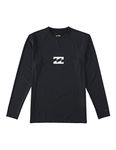 Billabong Men's Standard Classic Long Sleeve Loose Fit Rashguard, Black Wave, Medium