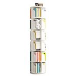 Bookshelf Revolving Rotating Bookcase,Multifunctional 360 Degree Rotating Bookcase Floorstanding Corner Shelf Storage Rack For Home Living Room Office (Color : White, Size : 50.5 * 190cm)