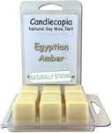 Egyptian Amber 6.4 oz Scented Wax Melts - A rich base of vanilla, musk and sandalwood well balanced by lively top notes of jasmine, lavender and orange - 2-Pack of naturally strong scented soy wax cubes throw 50+ hours of fragrance when melted in Scentsy, Yankee Candle or standard electric tart warmer