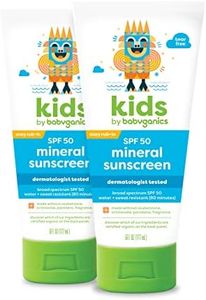 Babyganics SPF 50 Kids Sunscreen Lotion | UVA UVB Protection | Octinoxate & Oxybenzone Free | Water & Sweat Resistant, 6 Fl Oz (Pack of 2)