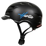 Hurtle Smart Skate Helmet - Rechargeable Helmet with Wireless Turn Signal and LED Warning Lights Includes Remote Control Medium Size (Black) Hurtle