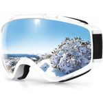 Findway Ski Goggles, Skiing Goggles For Snowboard Jet Snow, For Women Men Ladies Youth Teen OTG Over Helmet Compatible, Anti-fog 100% UV Protection, Anti-glare Ski Goggles, For Skiing Snowboarding