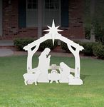 Outdoor White Nativity Set