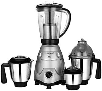 Morphy Richards Icon Superb 750 Watts Mixer Grinder| 4 Stainless Steel Mixer Jars including Juicer Jar| 3-Speed Control with Pulse Effect| 1-Yr Warranty by Brand| Silver & Black