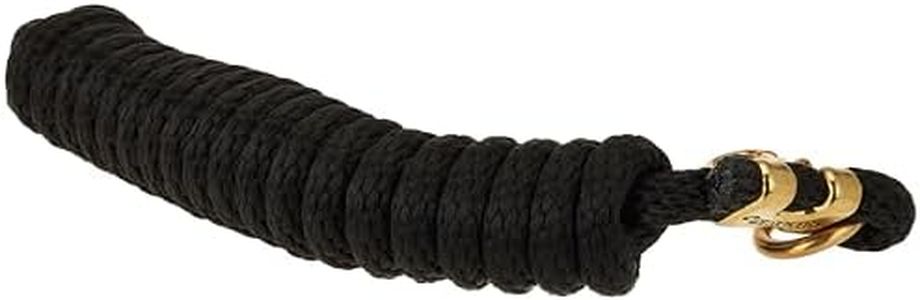 Weaver Leather Poly Lead Rope with a Solid Brass 225 Snap, Black