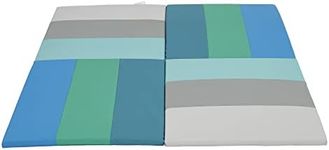 ECR4Kids SoftZone Turning Tiles Activity Mat, Colorful Soft Toddler Crawling and Tummy Time Foam Mat, Padded Infant Floor Mat, Safe Active Play for Babies, Foldable Design - Contemporary