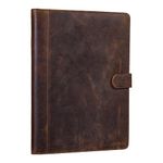 STILORD 'Lennon' Porfolio Leather Conference Folder A4 Vintage Business Ma Document Folder for 12,9 inch iPads Genuine Vintage Leather, Colour:Sepia - Brown