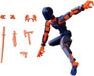 Ketsicart Action Figures Titan 13, 3D Printed Multi-Joint Movable Robot, T13 Lucky Action Figure, Dummy Robot Action 13, Desk Decoration Creative Robots, Nova 13 Mechanical Doll (Blue Orange)