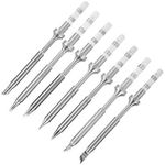 7Pcs/set Original Soldering Iron Tip Replacement for TS100, Portable Outdoor Soldering Iron Kit Mini Digital Soldering Iron Replacement