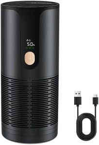 Arint Mini Car Air Purifier - True HEPA Portable Small Air Purifier 15dB Quiet Cordless for Smoke/Dust/Pet Hair with 4-Layer Filtration for Cars, Small Bedroom,Travel & Office