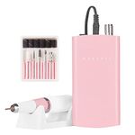 Makartt MALORY Nail Drill, 30000RPM Rechargeable Nail Drill Machine Electric Nail File Portable Efile for Acrylic Nail Gel Polish Remover Pedicure Manicure Machine with Nail Drill Bits Sanding Bands