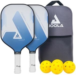 JOOLA Blue Lightning Pickleball Set Includes 2 Bats, 4 Balls and Bag, Ideal for Recreational Players, Tundra, 7 Pieces