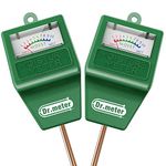 Soil Moisture Meter - 2 Packs Soil Test Kit for Garden Lawn Farm Indoor & Outdoor Use - Dr.meter Soil Tester Hygrometer Sensor for Plant Care - Plant Moisture Meter- No Battery Needed