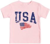 CQF USA American Flag Shirts Little Kids Boys Girls 4th of July Patriotic T-Shirt Toddler Summer Short Sleeve