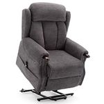 More4Homes HALTON SINGLE MOTOR FABRIC RISER RECLINER ARMCHAIR MOBILITY LIFT ASSIST ELECTRIC CHAIR