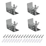 BOOHAO 4 pcs Roman Shade Wall L Bracke Mounting Installation L-Brackets for Roman Shade Home Window Drapery Bracke