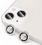 for Apple iPhone 13 Anti Scratch Dust Proof Back Camera Lens Glass Protector (for Apple iPhone 13, White)