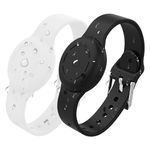 2 Pack Airtag Wristband for kids,Airtag Bracelet Kids with Adjustable Airtag Band,Airtag Watch Strap Kids Waterproof Silicone Airtag holder, Compatible Apple air tag for toddlers kids