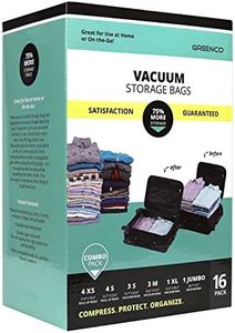 Greenco 16 Pack Space Saver Vacuum Seal Storage Bags, Combo Value Pack Space Bag