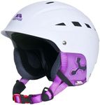 Trespass Davenport, White, L/XL, Ski Helmet with Removable Ear Pads & Goggle Retainer for Women, Large / X-Large, White