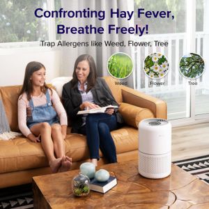 LEVOIT Air Purifier for Home Bedroom, HEPA Filter, 80m², White